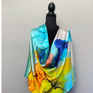 Silk Satin Scarf -Colour My World 