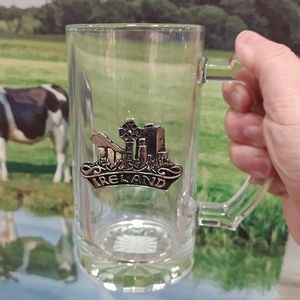 Glass Tankards with Ireland emblem