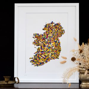 Map Of Ireland Floral Art