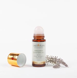 CastorLife Organic Castor Oil Rose Qartz Roller 50ml