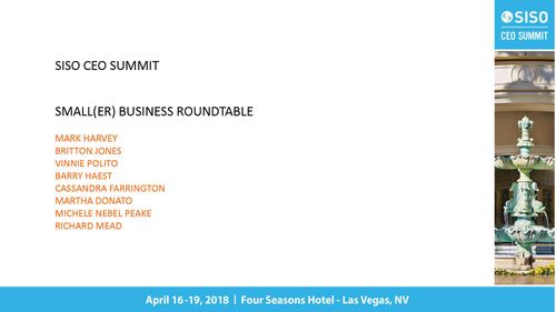 SISO Small Business Roundtable - Marketing 2020