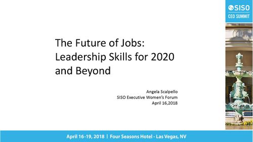 SISO Executive Women's Forum - Future of Job Skills