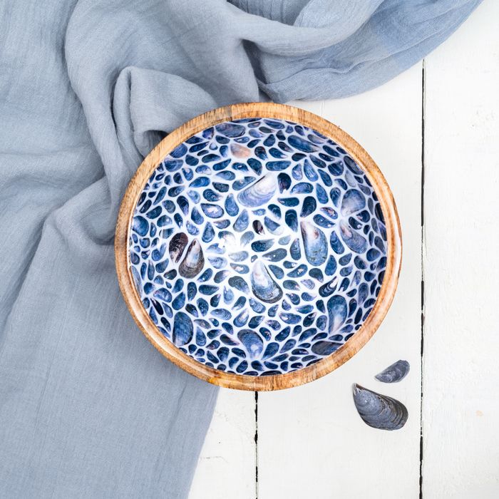 Hebridean Mussel Mango Wood Bowl Scotland’s Trade Fair Autumn 2023