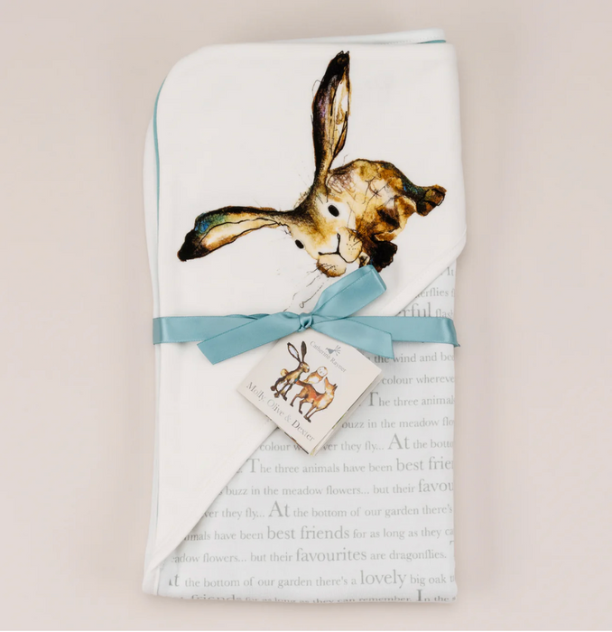 Pure cotton baby blanket with 'Molly' hare design