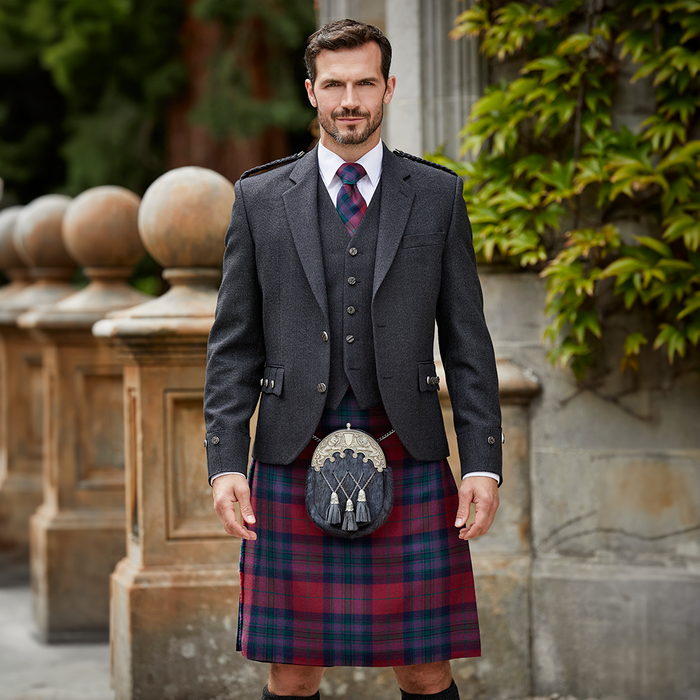 Brown Argyll Jacket with Waistcoat and Vest Serge Wool