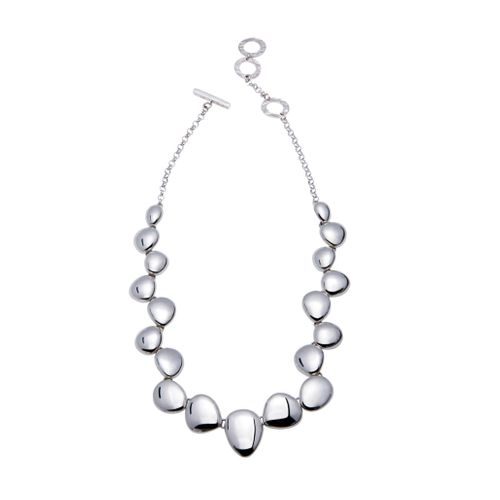 Polished Pebble Silver Necklace - Chris Lewis