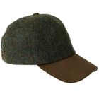 Glencairn Harris Tweed Baseball Cap with Genuine Leather Peak