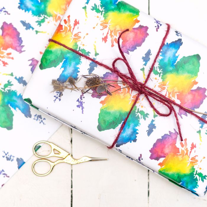 Watercolour Map Wrapping Paper