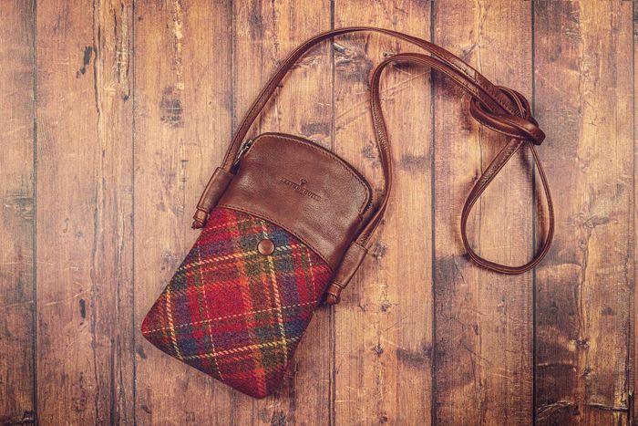 Scottish Tweed Bags With Luxury Leather