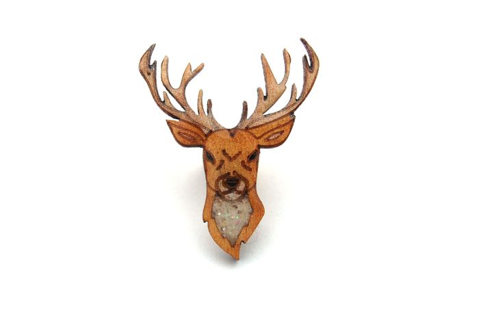 Stag Pin Badge