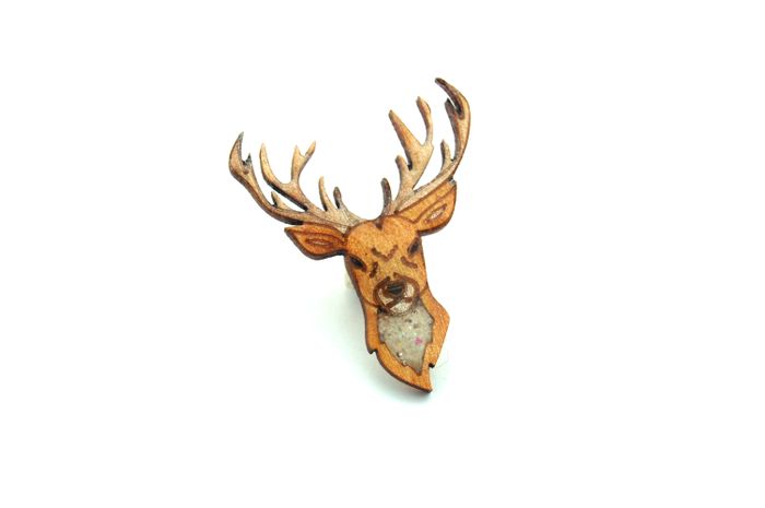 Stag Pin Badge