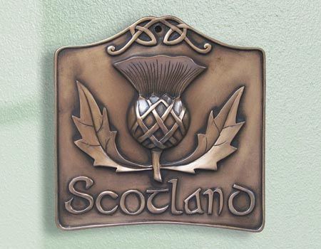 Scottish Thistle Bronze Wall Plaque
