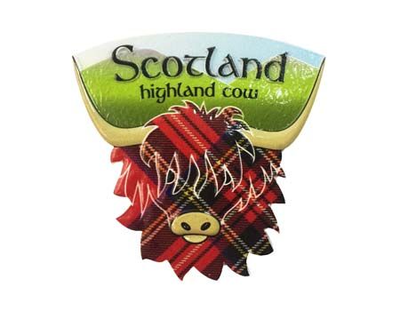 Highland Cow Head Fridge Magnet