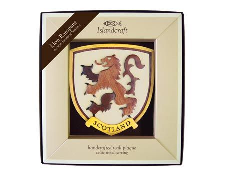 Lion Rampant Wooden Wall Plaque