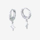 Textured Hoop and Star Earrings