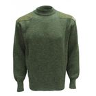 Drover- Crew neck sweater with Harris Tweed patches