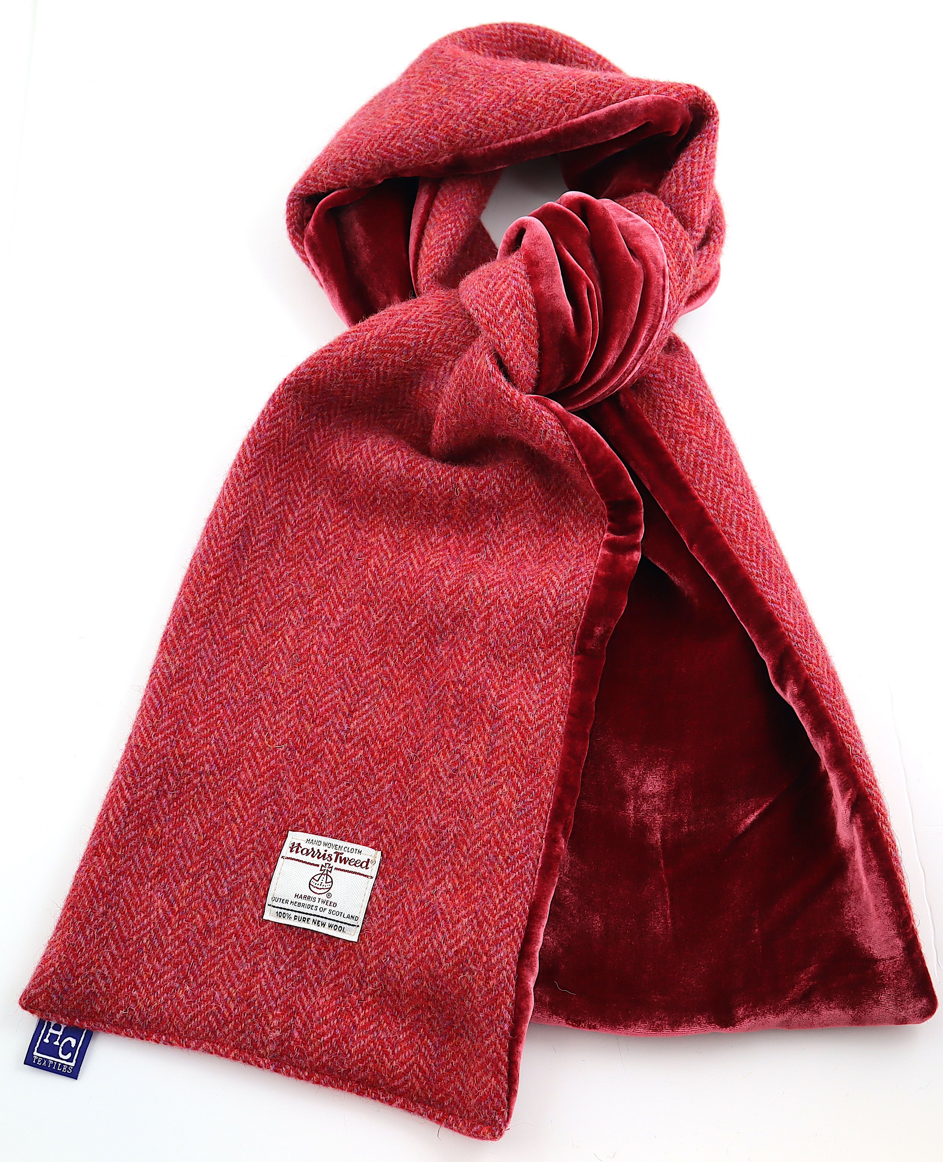 Harris Tweed/Velvet scarves