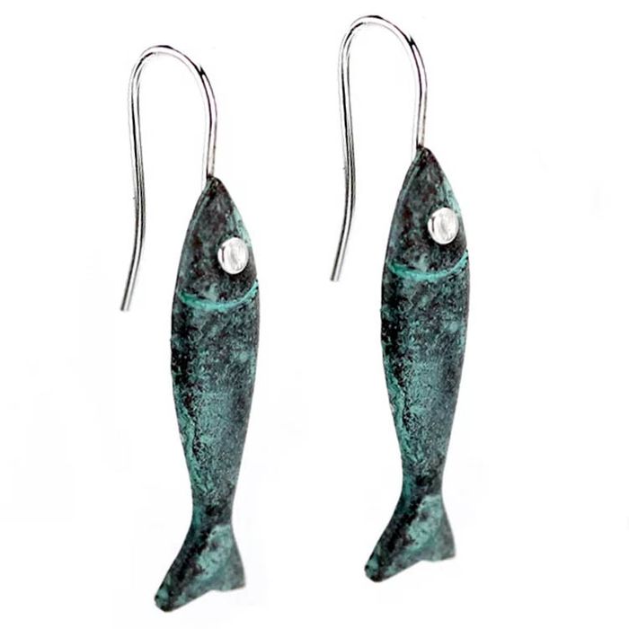 Medium Fish Drop Earrings