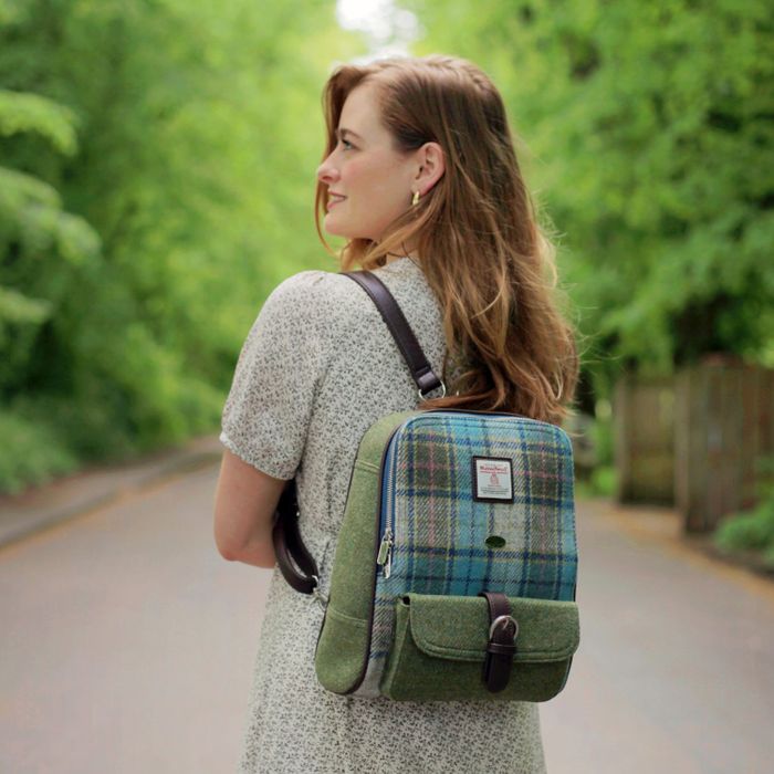Harris tweed rucksack top