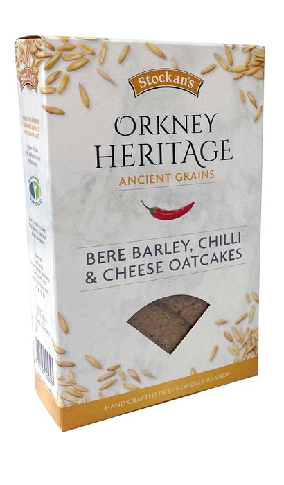 Orkney Heritage Bere Barley, Chilli & Cheese Oatcakes