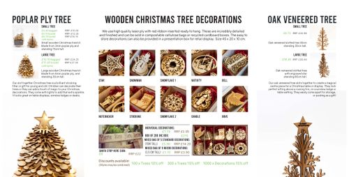Woodcutter Creations Christmas Trade Brochure