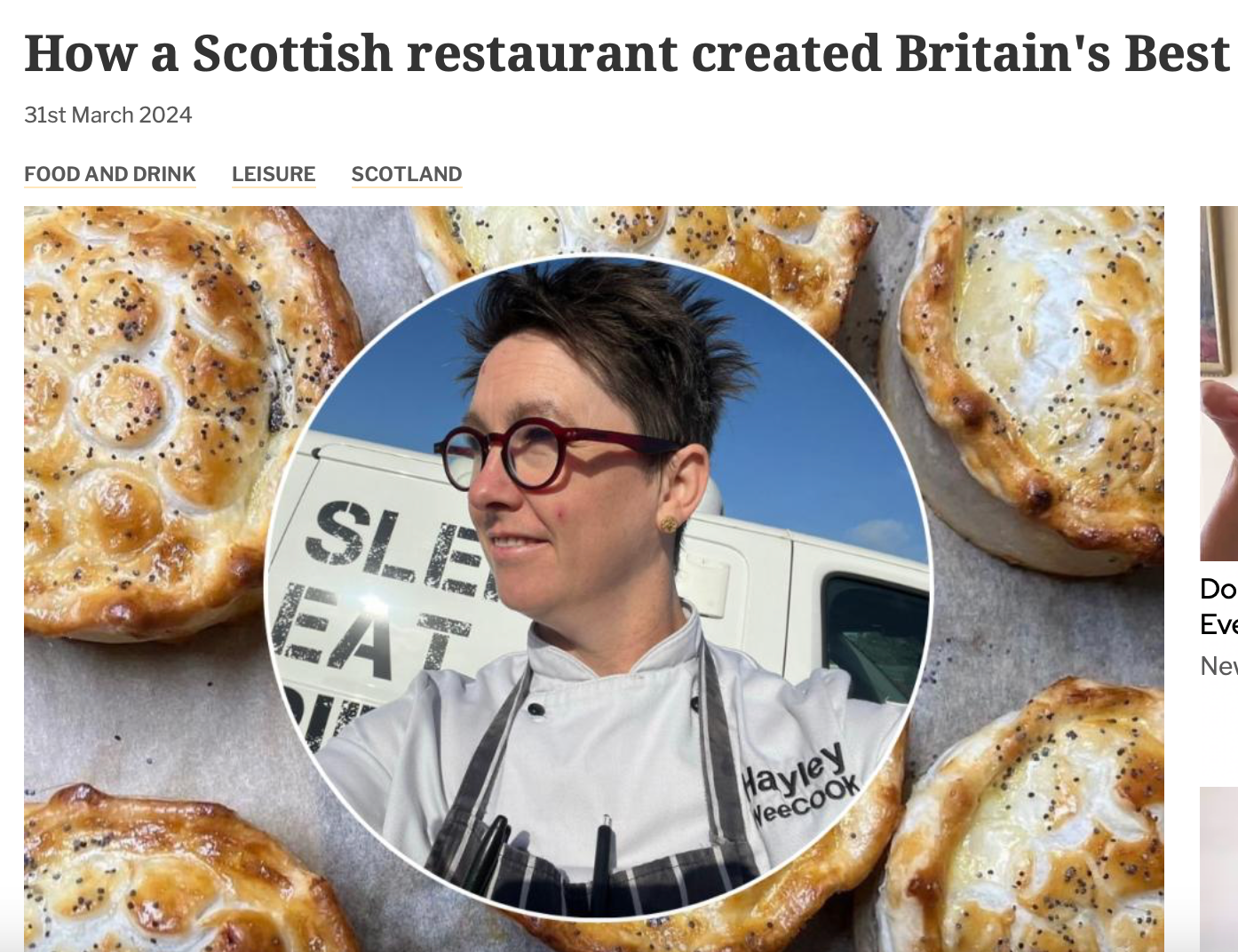 The Herald interview with WEECOOK about the Best Fish Pie in Britain
