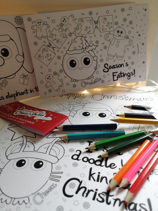 A5 Colouring in Postcards and Pencils