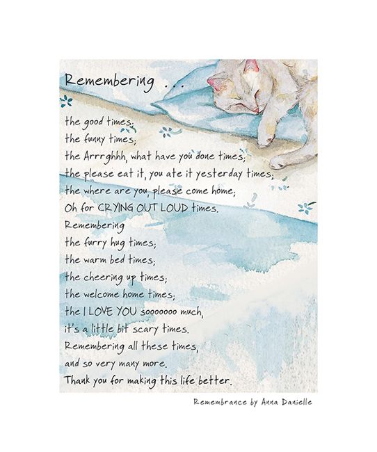 Pet Condolence Poem | Anna Danielle