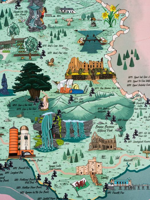 Swim Map of Wales