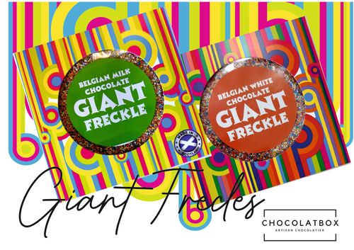 Belgian Chocolate Giant Freckles With Multi Coloured Sprinkles