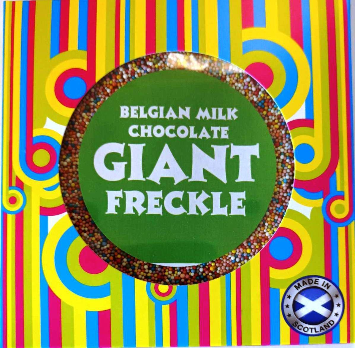 Belgian Chocolate Giant Freckles With Multi Coloured Sprinkles