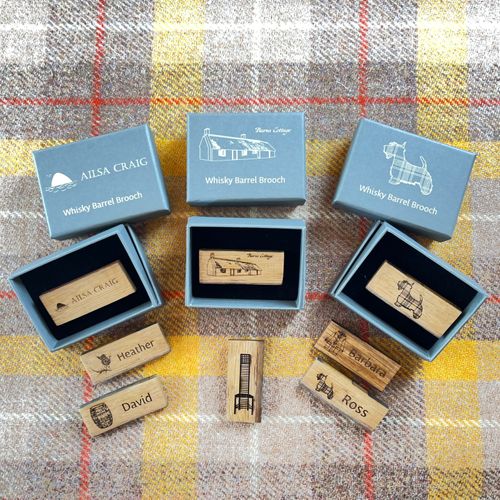 Whisky Barrel Brooches
