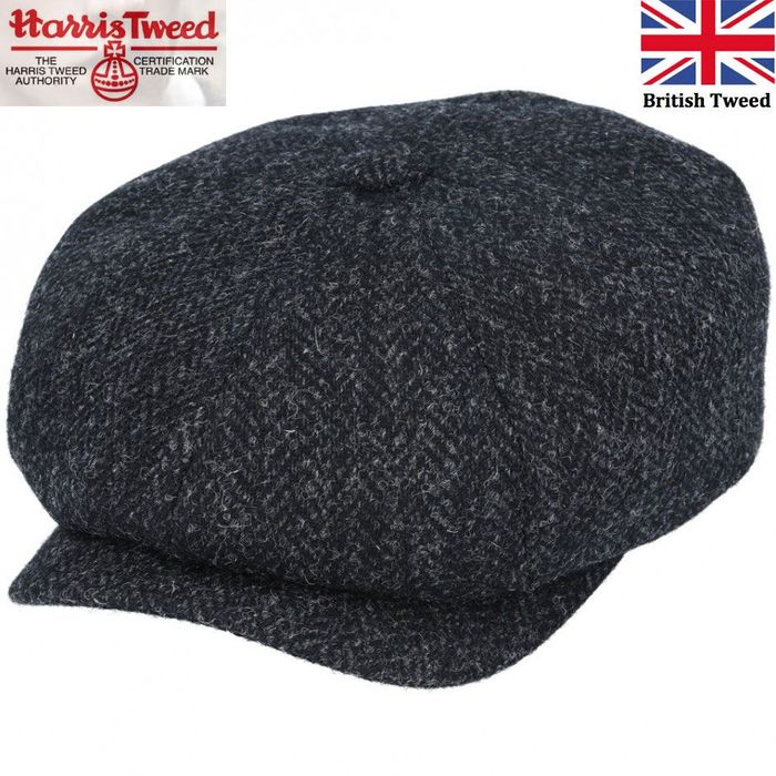 Gladwin Bond Harris Tweed Wool Newsboy Cap