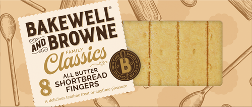 BAKEWELL & BROWNE 8 All Butter Shortbread Fingers 160g