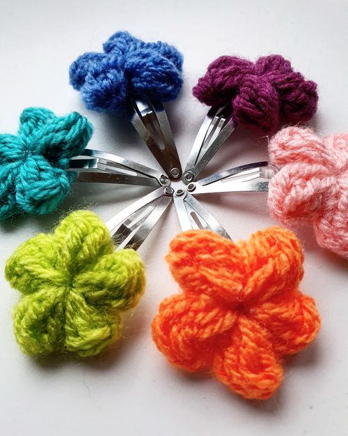 Crochet Flower Hairclip