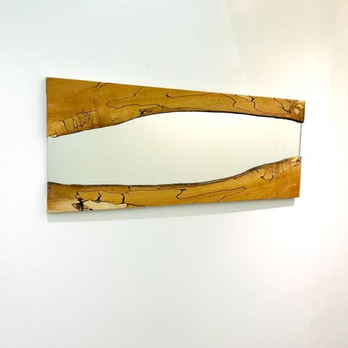 Spalted Beech Mirror 35x90cm