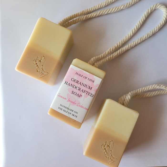 Geranium Soap on a Rope
