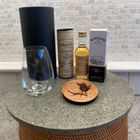 Taster Glass and Whisky Barrel Coaster