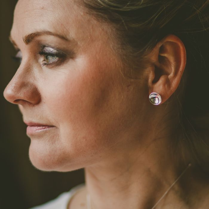 Textured Disc Stud Earrings