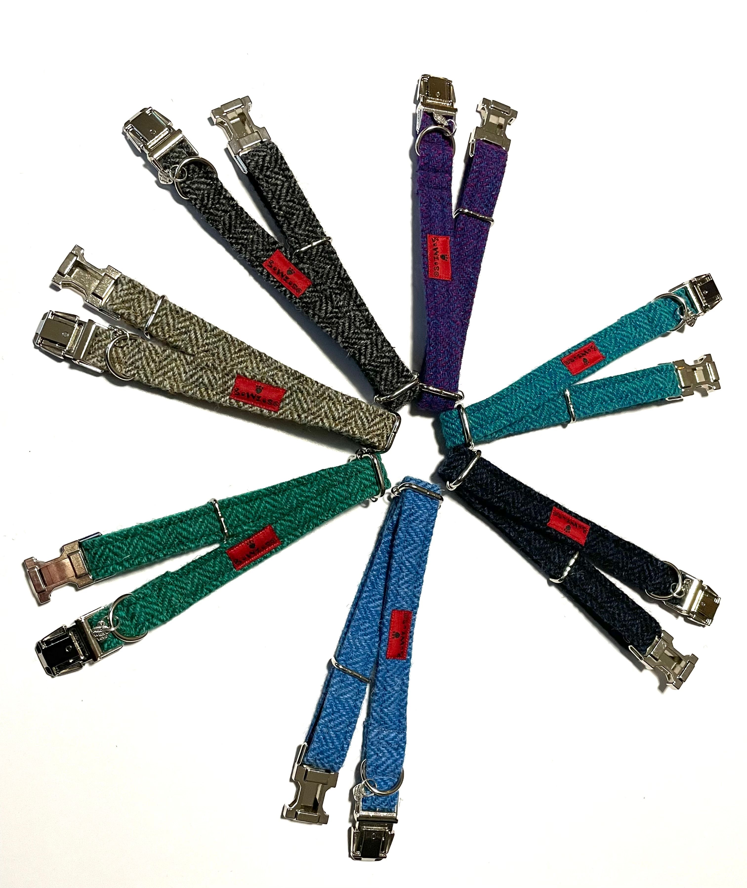 Harris Tweed Dog Collars - Houndstooths & Herringbones