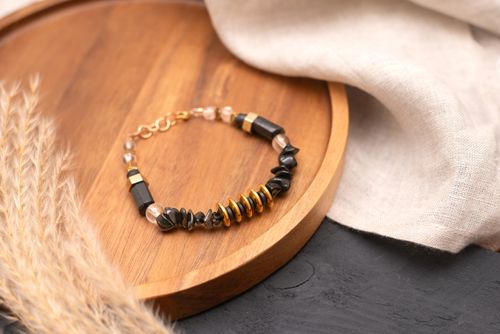 MRLB06 - Glass and semi precious stone bracelet