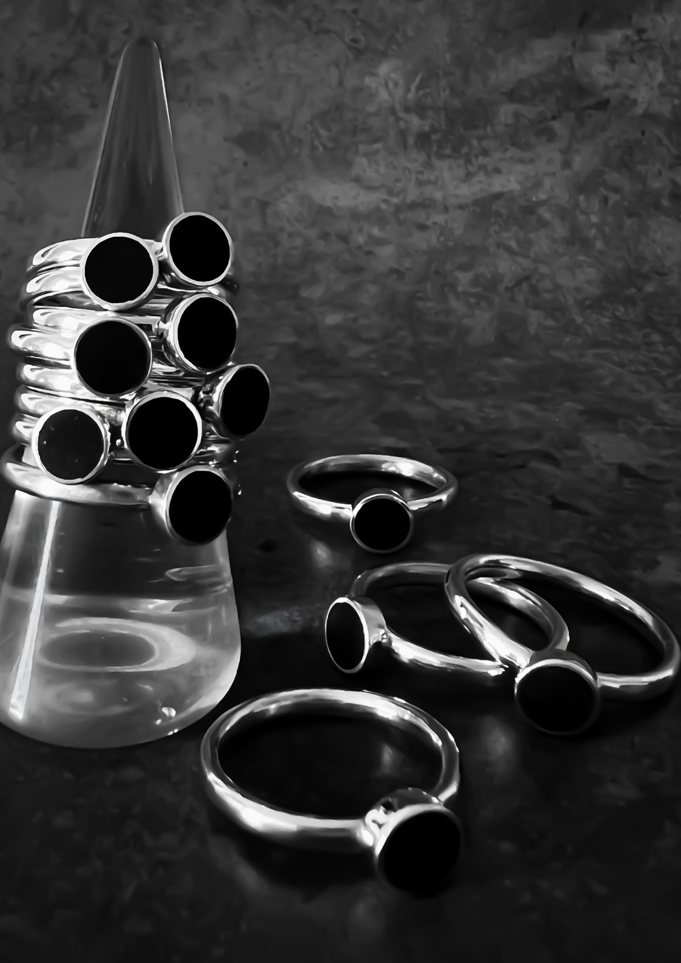 No7 ring - caithness flagstone and sterling silver