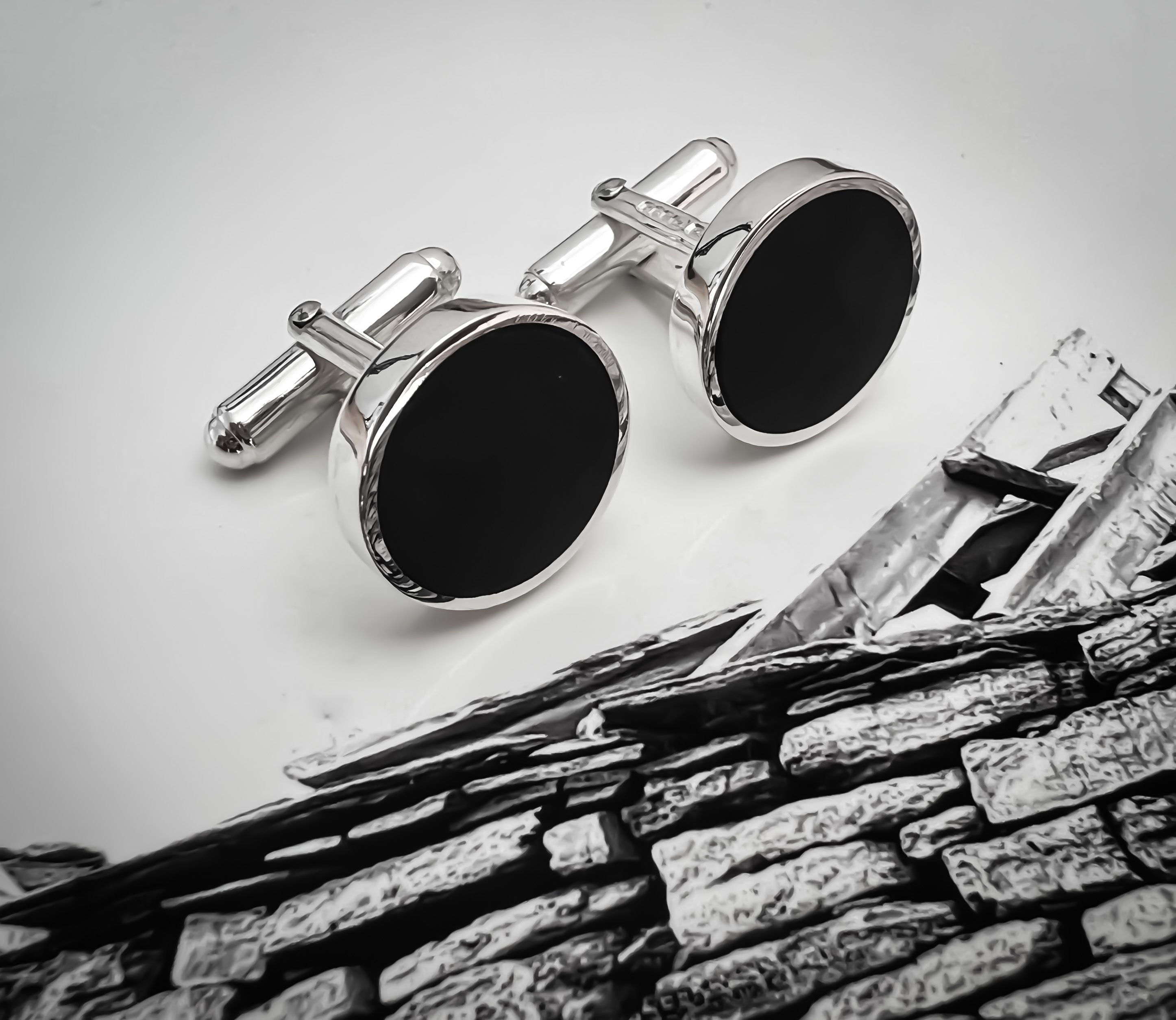 Caithness flagstone cufflinks