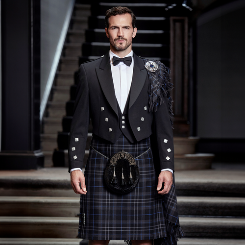 Black Prince Charlie Jacket & Waistcoat