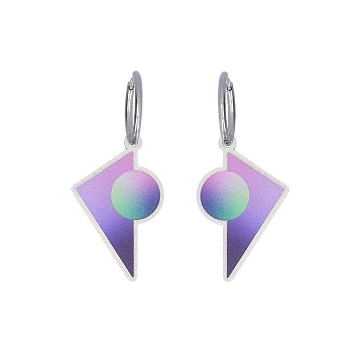 Cosmic Triangle Earrings
