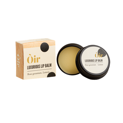 Rose geranium and lemon lip balm