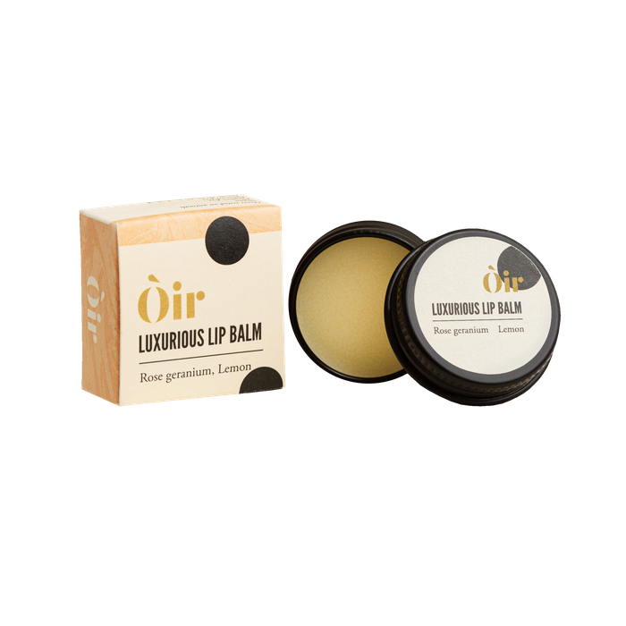 Rose geranium and lemon lip balm