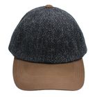 Glencairn Harris Tweed Baseball Cap with Genuine Leather Peak