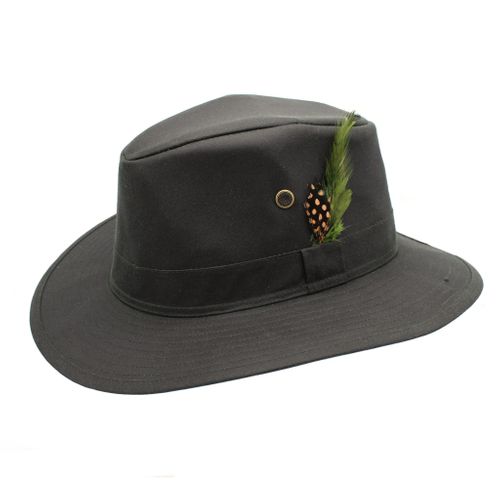 Rambler Waxed Cotton Trilby Hat