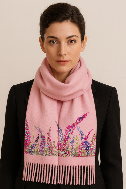 Handprinted Cashmere Feel Scarves